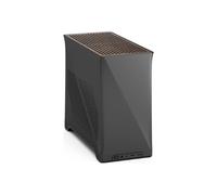 Fractal Design Boîtier PC Era 2 ITX – Alu, noyer massif, GPU 3‑slot, PCIe4.0 riser inclus – Charbon