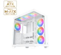 Boitier Moyen Tour ATX Xigmatek Aqua V Air RGB avec panneaux vitrés (Blanc)