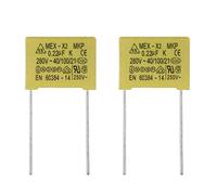 BOJACK 0.22 uF 280 V Condensateurs de sécurité MEX -X2 MKP Suppression des condensateurs d'interférence en mode différentiel (Pack de 2 Pièces)