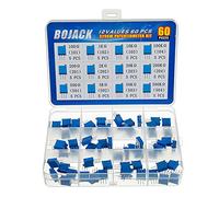 BOJACK 12 Valeurs 60 pièces 100 à 500K ohm. Kit d'assortiment de potentiomètres ajustables multiturnes 3296W dans une boîte en plastique transparente