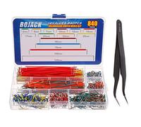 BOJACK 14 Vaules 840 pièces 2-125mm planche à pain flexible sans soudure câbles de ligne de connexion kit de fils de cavalier de planche à pain