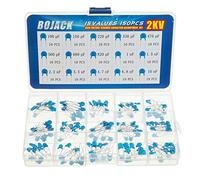 BOJACK 15 valeurs 150 pièces 2KV / 100 pF à 10 nF Kit d'assortiment de condensateurs céramiques DIP haute tension