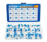 BOJACK 15 valeurs 150 pièces 3KV / 100 pF à 10 nF Kit d'assortiment de condensateurs céramiques DIP haute tension