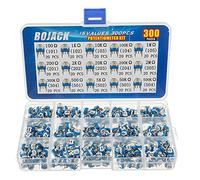 BOJACK 15 Valeurs 300 Pièce 100 Ohm - 2M Ohm Résistance Variable classification Kit Potentiomètre de 6 mm emballé dans une boîte en plastique transparente