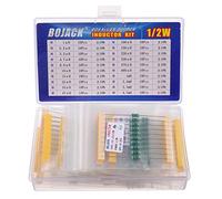 BOJACK 20 Valeurs 200 pièces Inductance 1 uH à 4,7 mH 0,5 W Inductance annulaire couleur 1/2 Watt Kit d'assortiment
