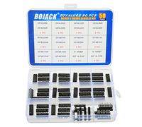 BOJACK 20 Valeurs 50 Pcs SN74LS et SN74HC Series Kit d'assortiment de puces IC logiques basse consommation pour le travail sur puce IC