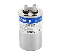 BOJACK 25uf 370 450 V AC CBB65 Condensateur rond de démarrage moteur et ventilateur 25 MFD 10000 AFC
