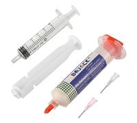 BOJACK 30ML Sans Plomb à Souder Flux Seringue Pâte à Souder avec 2 outils de distribution et seringue à tige poussoir pour Réparation Électronique LED SMD PCB BGA (1,62 oz/46 g)