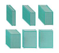 BOJACK 6 valeurs 40 pièces de prototype de carte PCB Double face pour bricolage à souder avec 6 tailles Compatible avec le Arduino Kit