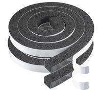 BOJACK Bande d'étanchéité autocollante en mousse 25 x 25 mm Joint Adhésif en Mousse Caoutchouc caoutchouc mousse autocollant pour porte fenêtre(2 Rolls, longueur totale 4m)