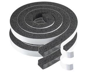 BOJACK Bande d'étanchéité autocollante en mousse 25 x 25 mm Joint Adhésif en Mousse Caoutchouc caoutchouc mousse autocollant pour porte fenêtre(2 Rolls, longueur totale 4m)