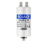 BOJACK CBB60 10uF 450V Condensateur de Démarrage moteur de Moteur pour Pompe de Piscine 10µF 450 Volt 35x68MM Connecteur M8 50/60Hz