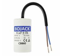 BOJACK CBB60 450V 6uf AC Condensateur ondensateur de moteur, condensateur de démarrage de moteur, condensateur microfarad 50/60Hz Avec Fil