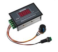 BOJACK Contrôleur de Vitesse de Moteur à Courant Continu PWM Réglable à Affichage Numérique 30A 6-60V 12V 24V 36V 48V Commande d'affichage à LED avec Interrupteur de Démarrage et d'arrêt