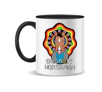 Bojack Horseman Logo Lsd Effect Tasse à Thé et Café en Céramique, 300ml, Blanc Magique, Rose, Noir 330ml