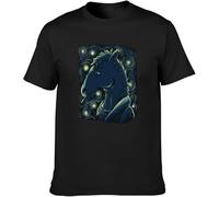 Bojack Horseman Starry Night T-Shirt Graphic Tee Printed Top Mens Shirt Black Manches Courtes(XX-Large)