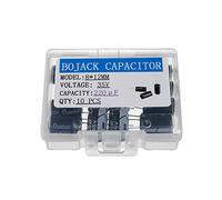 BOJACK Lot de 10 condensateurs électrolytiques en aluminium 8 x 12 mm 220 uF 35 V 220 MFD 35 V ± 20 %