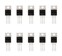 BOJACK Lot de 10 transistors MOSFET IRF510N 5,6 A 100 V à canal N MOSFET TO-220AB