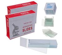 BOJACK Lot de 100 lames de microscope pré-nettoyées avec bord au sol et 200 lunettes de protection pré-nettoyées avec 4 compte-gouttes en plastique