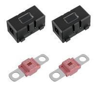 BOJACK Lot de 2 ANS Porte Fusibles de Voiture et 2 Fusibles Midi Boulonnés à Courant élevé 125A pour Voitures, Camions, Véhicules