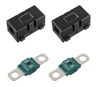 BOJACK Lot de 2 ANS Porte Fusibles de Voiture et 2 Fusibles Midi Boulonnés à Courant élevé 40A pour Voitures, Camions, Véhicules