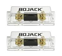 BOJACK Lot de 2 Porte-fusibles ANL à Coque Transparente 250A et 2 Fusibles ANL 250A 32 VCC pour Système Audio et Vidéo