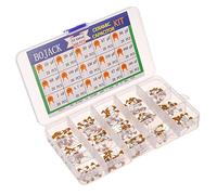 BOJACK Lot de 300 condensateurs en céramique 15 valeurs 10 20 30 47 56 68 100 220 330 680 pF et 1 4.7 10 47 100 nF
