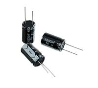 BOJACK Lot de 5 condensateurs électrolytiques en aluminium 16 x 25 mm 6800 uF 16 V 6800 MFD ± 20 %