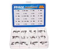 BOJACK Lot de 60 oscillateurs à quartz à 12 valeurs 4 MHz, 4,096 MHz, 6 MHz, 8 MHz, 10 MHz, 11,0592 MHz, 12 MHz, 16 MHz, 20 MHz, 22,1184 MHz, 24 MHz, 48 MHz