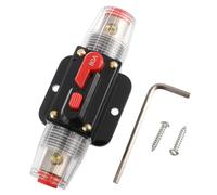 BOJACK Porte-Fusible de réinitialisation de disjoncteur en ligne 80A, Porte-fusible de réinitialisation manuelle 12V-24V DC pour la protection du système audio de bateau