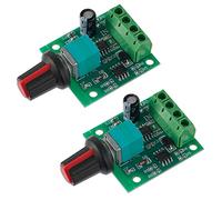BOJACK Régulateur de Vitesse de Moteur à Courant Continu Basse Tension PWM 1.8v 3v 5v 6v 12v 2A 30W Commutateur de Commande Réglable 1803BK 1803B (Paquet de 2 Pièces)