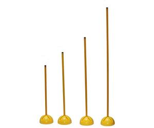 Boje Sport Jalon en Plastique, 100 cm, avec Socle Multi-Fonctions remplissable, Couleur: Jaune - 1x xs100y