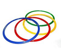 Boje Sport Lot de 4 cerceaux de Gymnastique Plats/cerceaux de Coordination Plats, Ø ca. 50 cm, 4 Couleurs - 4X R50ybrg