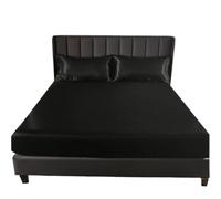 BOJHGO 1 Housse de Matelas en Satin Couleur Unie, légère, Douce, Respirante, Quatre Saisons, à appliquer sans taie d'oreiller(140x190cm)