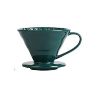 BOJHGO 1 Porte-Filtre à café en céramique, Filtre Expresso, Panier, percolateur, Tasses réutilisables, Accessoires de(Dark Green)