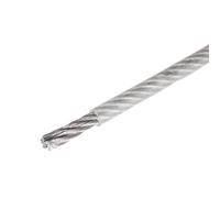 BOJHGO Câbles en Acier recouverts de PVC Transparent 2/3/4/5/6 mm, Structure 7 x et 19, câble Suspension Flexible Souple 50 m Maison(2.0mm)