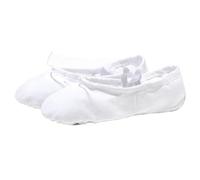 BOJHGO Chaussons de ballet en tissu for tête yoga, chaussons for professeur gymnastique, exercices salle, chaussures danse toile for enfants, filles et femmes(White,EU30(18.5cm))