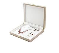 BOJHGO Coffret De Rangement For Bijoux, Trois Bagues En Or, Boucles D'oreilles, Colliers, Présentoir, Emballage For(Champagne Gold)