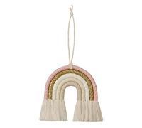 Boji Tenture murale arc-en-ciel neutre, tissée nordique, macramé, arc-en-ciel, décoration bohème, pour mur, chambre, maison, chambre d'enfant, chambre de bébé, rose