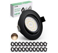Bojim Lot de 20 Spot LED Encastrable Noir Dimmable efficacité énergétique D, 230V blanc neutre Trou 68mm 5.5W 760LM, pour cuisine salon chambre salle de bain