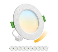 Bojim Spot de Plafond LED Encastrable Dimmable 230V IP44 Salle de Bain Trou 68mm - 80mm, Éclairage Encastré Extra Plat 5W Blanc Chaud Neutre Froid pour Cuisine Chambre Salon, Lot de 10