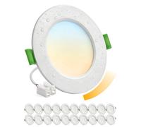 Bojim Spot de Plafond LED Encastrable Dimmable 230V IP44 Salle de Bain Trou 68mm - 80mm, Éclairage Encastré Extra Plat 5W Blanc Chaud Neutre Froid pour Cuisine Chambre Salon, Lot de 20