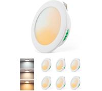 Bojim Spot LED 12V IP44 Étanche, 4W Encastrable Camping-Car/Bateau, 3 Couleurs, Lot de 6