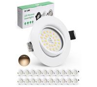 Bojim Spot LED Encastrable Extra Plat Dimmable efficacité énergétique D, 230V blanc neutre Trou 68-80 mm 5.5W 760LM, pour cuisine salon chambre salle de bain, Lot de 20