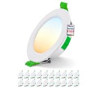 Bojim Spot LED Encastrable IP44 Etanche pour Salle de Bain Trou 68mm-80mm, 5W 400LM Spots de Plafond Encastre Extra Plat Blanc Chaud 2700K Blanc Neutre 4000K Blanc Froid 6000K Lot de 20