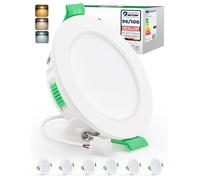 Bojim Spot LED Encastrable Salle de Bain IP44, Trou 55mm - 68mm, 230V, 4W, Blanc Chaud/Neutre/Froid, Spots de Plafond Extra Plat pour Cuisine Chambre Salon, Lot de 6