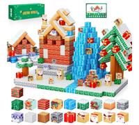 Bojinsey Blocs Magnétiques, 110 Pcs Construire Mine Aimant Monde Ensemble de Noël Blocs Magnétiques Jouets de Construction pour 3+ Ans Filles Cadeaux de Noël d'Anniversaire