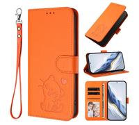 bojioderf Compatible avec Fairphone 5 Étui pour téléphone avec Porte-Cartes Support Rabattable Orange