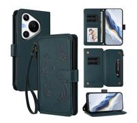 bojioderf Compatible avec Huawei Pura 70 Pro 5G / Pura 70 Pro Plus 5G Étui en Cuir PU avec Support magnétique et Portefeuille Green