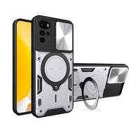 bojioderf Compatible avec Moto G22 4G Coque,Compatible avec Motorola Moto E32 4G / E32s 4G Support magnétique Kickstand [Hard PC+TPU] 2 en 1 White
